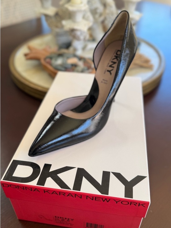 Dkny Shoes - DKNY Black Patent Pointed Toe Stiletto Pump